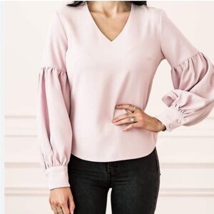 Rachel Parcell Everly blouse in Ash Pink